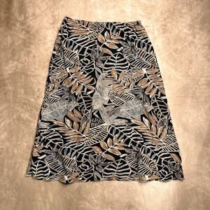 Vintage 90s Laura Ashley Floral Foliage Leaf Print Midi Embroidered Grunge Boho